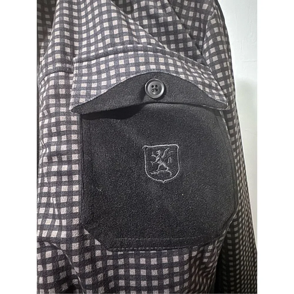 Stacy Adams zip up front velvet square design jacket M